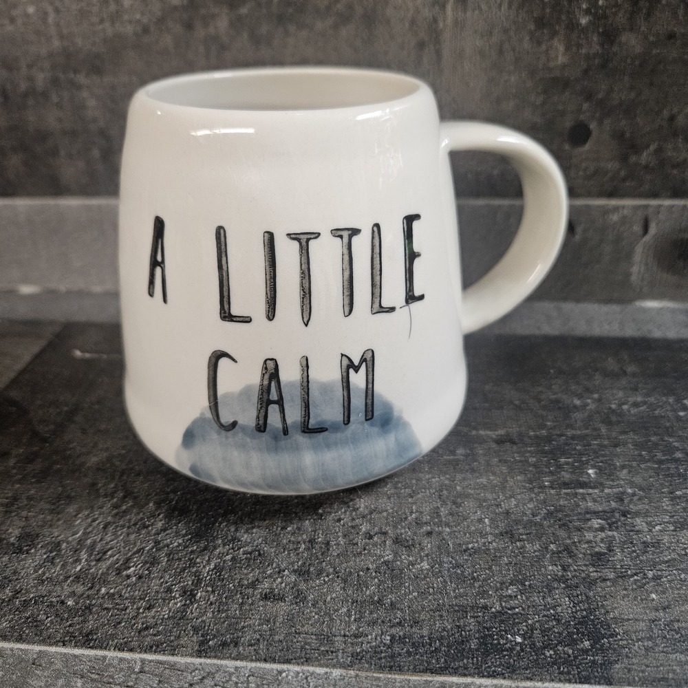 "A Little Calm" positive mood coffee tea‎ mug creativeco-op